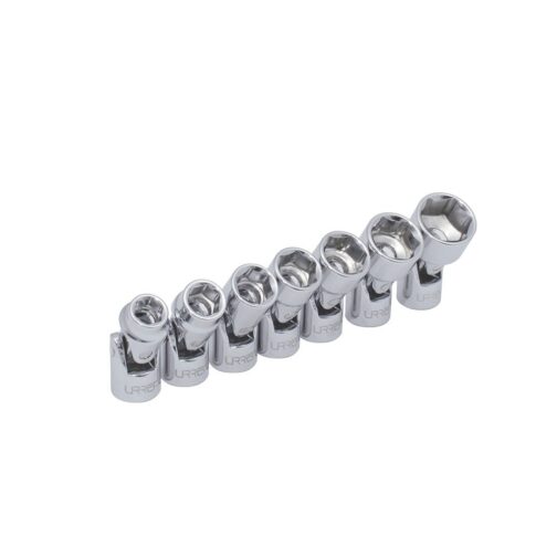 Juego de dados flexibles cuadro de 3/8", 6 puntas, en pulgadas en riel, 7 piezas-5200J